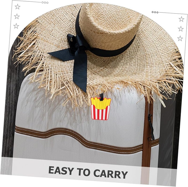 مجموعة بطاقات الأمتعة الكرتونية المصنوعة من السيليكون (4 قطع) للحقائب والمتعلقات السفرية - Image 5