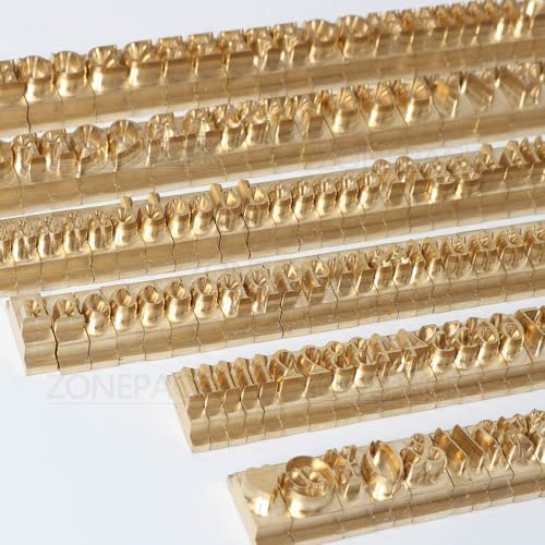 ZONEPACK Copper Brass Stamping Flexible Alphabet Number Symbol Character Stamp Mold Die, Letter Holder, Positioning Plate DIY for Hot Foil Stamping Machine (Times New Roman Number) 10 PCS - Image 3