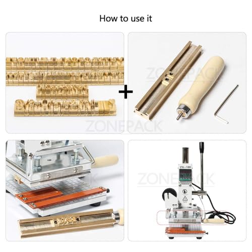 ZONEPACK Copper Brass Stamping Flexible Alphabet Number Symbol Character Stamp Mold Die, Letter Holder, Positioning Plate DIY for Hot Foil Stamping Machine (Times New Roman Number) 10 PCS - Image 5