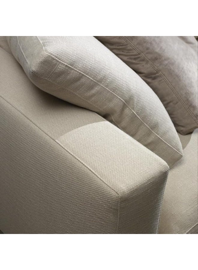 Poppins Home Poppins HOME modern couch simple sofa minimalist special down white sofa designs sofa set furniture living room (3+Ottoman) - Image 4