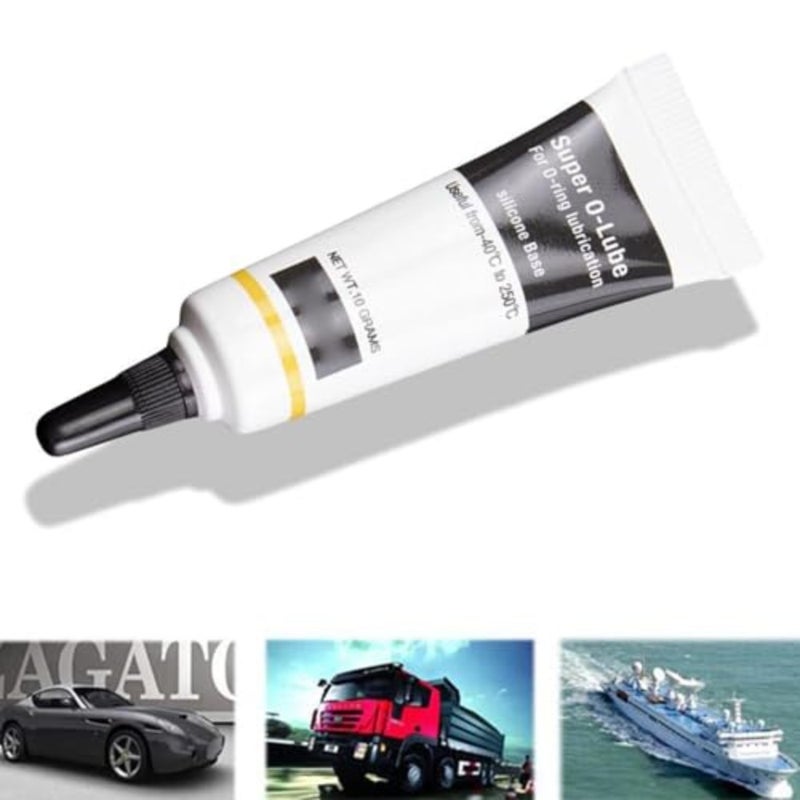 عبوتان من شحم السيليكون المقاوم للماء للحلقات الدائرية، مادة تشحيم مانعة للتسرب متعددة الأغراض مع مقاومة درجات الحرارة المنخفضة والعالية، أنبوب شحم سيليكون مضاد للتآكل 0.35 أونصة للسيارات والسباكة والصيانة - Image 5