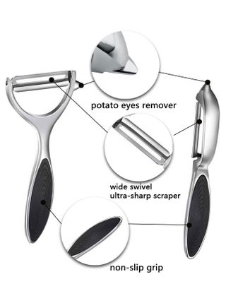 2pcs Vegetable Peeler for Kitchen, Fruit, Carrot, Veggie, Potatoes Peeler, Y-Shaped and I-Shaped Stainless-Steel Multi-Function Set Peelers, Non-Slip Handle & Sharp Blade - view 3