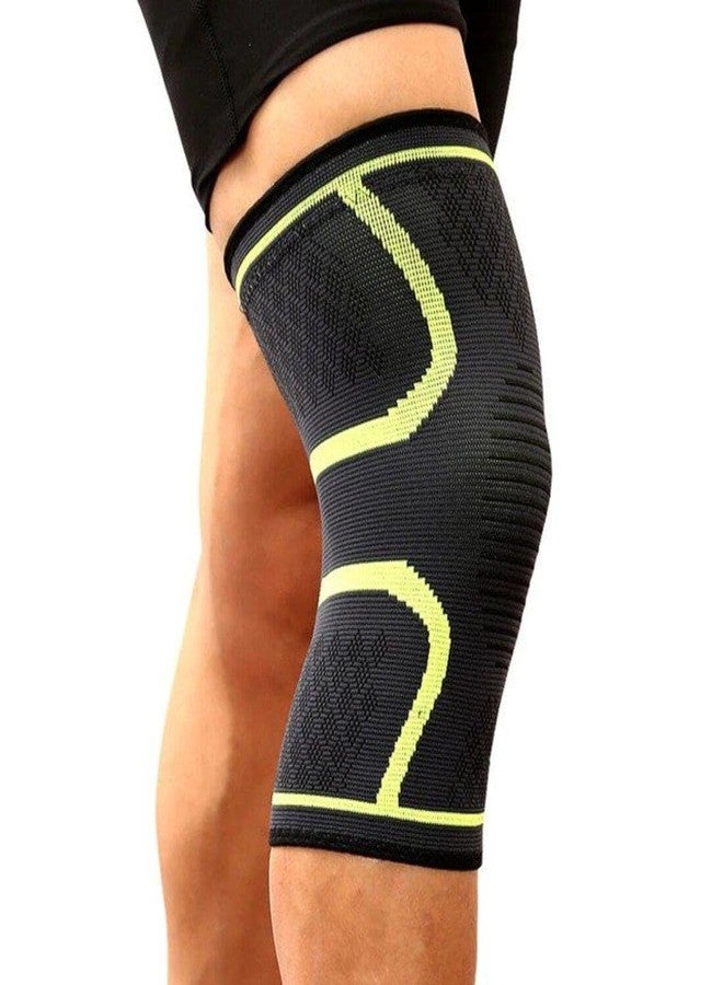 Digital Shoppy 1PCS Fitness Running Cycling Knee Support Braces Elastic Nylon Sport Compression Knee Pad Sleeve for Basketball Volleyball (Medium) - Image 2