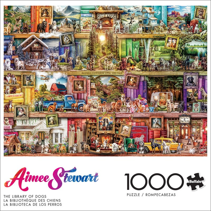 Buffalo Games - Aimee Stewart - The Library of Dogs - 1000 Piece Jigsaw Puzzle for Adults -Challenging Puzzle Perfect for Game Nights - Finished Size is 26.75 x 19.75 - Image 2