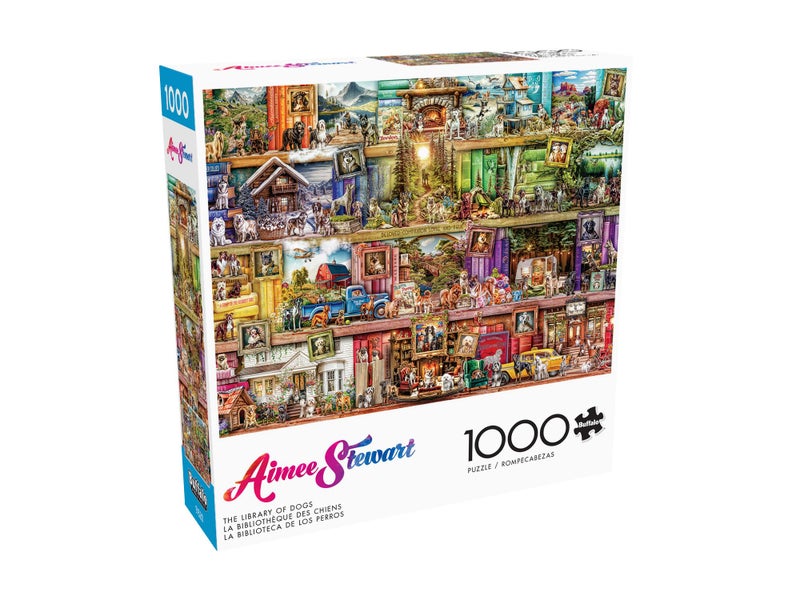 Buffalo Games - Aimee Stewart - The Library of Dogs - 1000 Piece Jigsaw Puzzle for Adults -Challenging Puzzle Perfect for Game Nights - Finished Size is 26.75 x 19.75 - Image 3