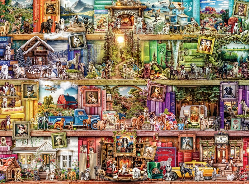 Buffalo Games - Aimee Stewart - The Library of Dogs - 1000 Piece Jigsaw Puzzle for Adults -Challenging Puzzle Perfect for Game Nights - Finished Size is 26.75 x 19.75 - Image 1