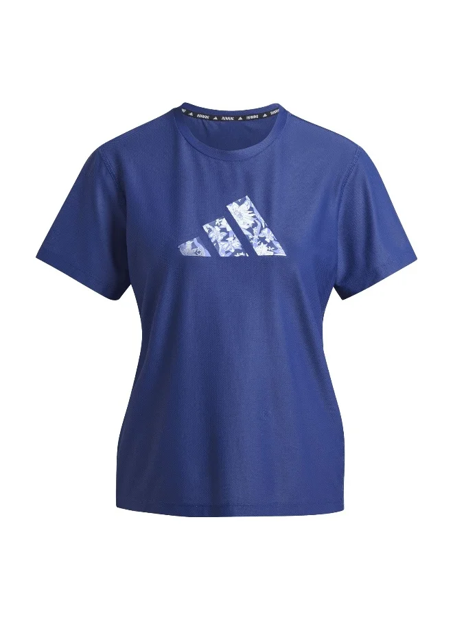 Adidas adidas W Flora T Blue Running T-Shirts 2XS