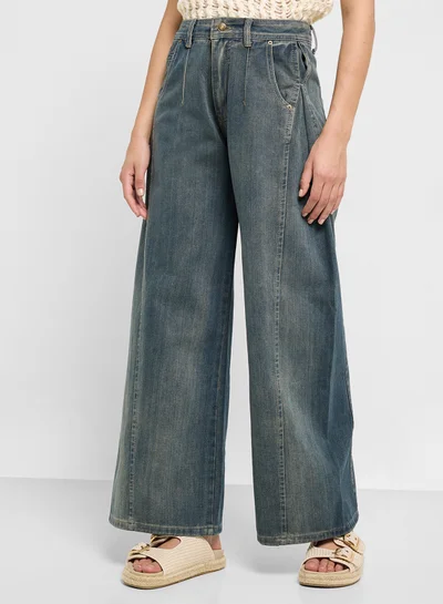 Ginger High Rise Wide Leg Jeans