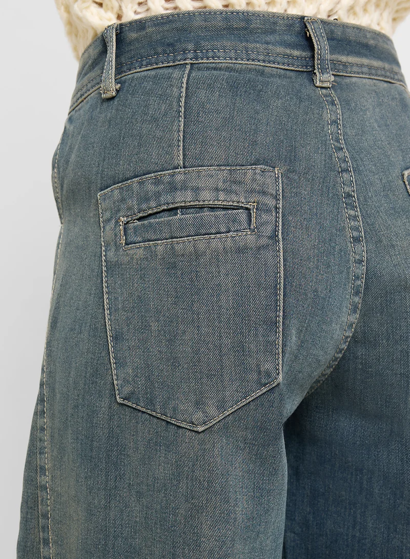 Ginger High Rise Wide Leg Jeans
