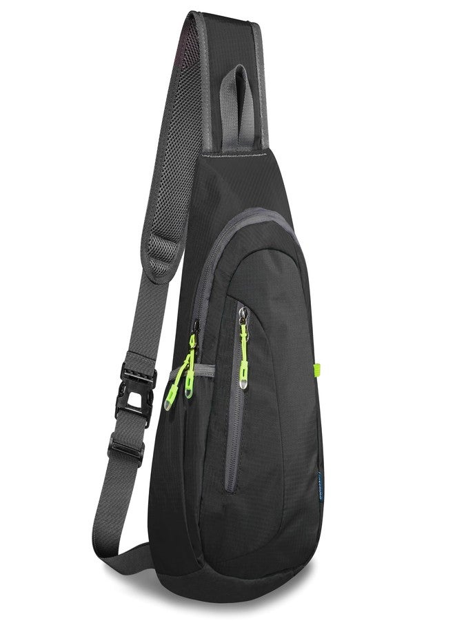 TITECOUGO Small Sling Bag, Lightweight Crossbody Backpack for Men Women, Shoulder Bag for Sports and Outdoor, Black, Crossbody - Image 1
