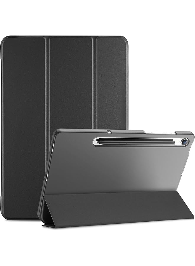 Procases Smart Case For Galaxy Tab S9 Fe 5G Wifi 10.9 Inch 2023 Sm-X510 X516 X518 Slim Stand Tri-Fold Hard Shell Protective Tablet Cover Translucent Back Support S Pen Charging Auto Wake Sleep -Black - Image 1