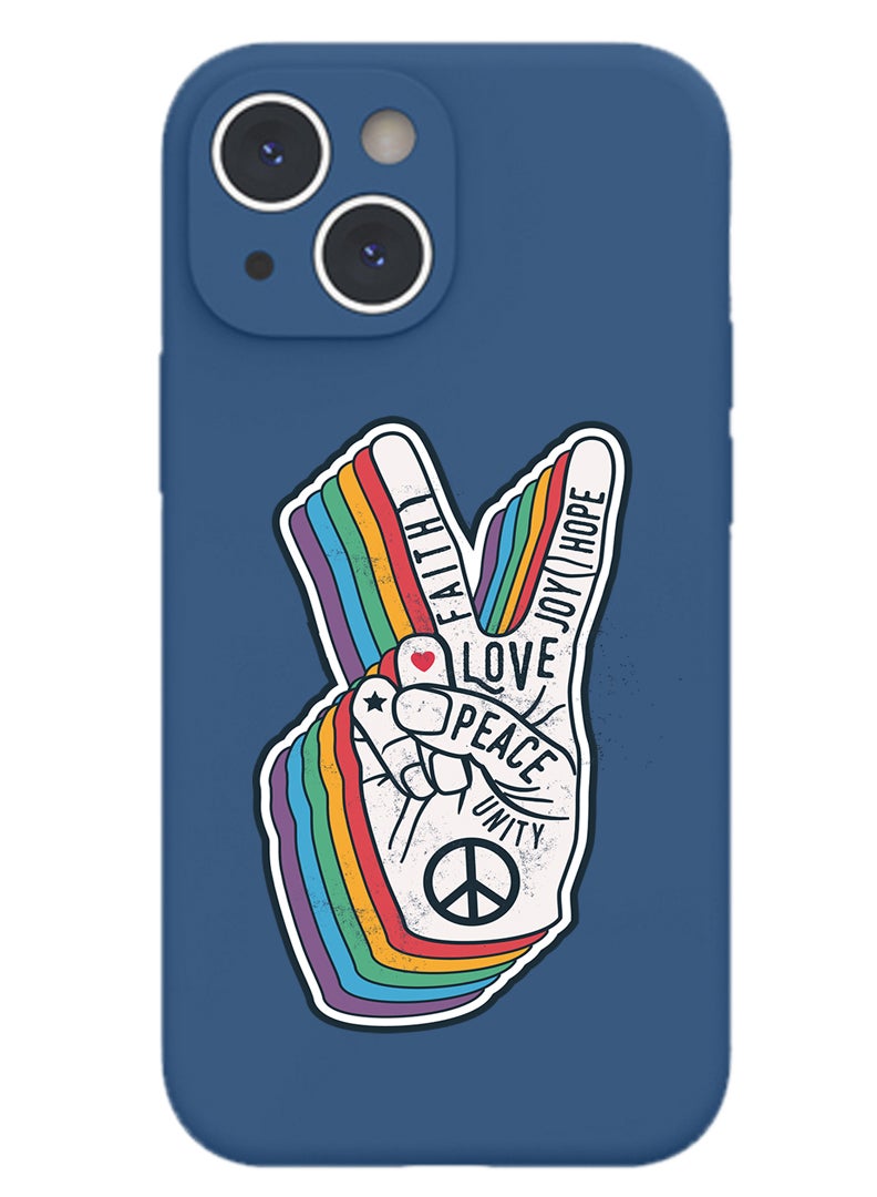 Theodor Protective Slim Fit Case Liquid Silicone Cover with Full Body Protection Anti-Scratch Shockproof Case For iPhone 15 Plus Blue  - Peaky Blinder - Image 1