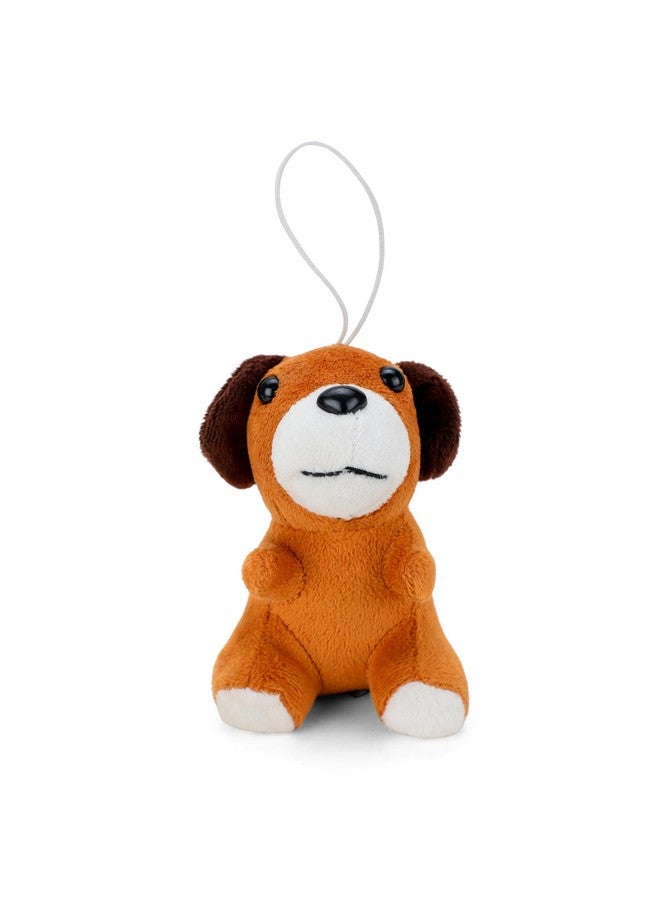 ويبي لعبة حيوان محشو من القطيفة على شكل كلب جالس مع سلسلة مفاتيح - قطعة واحدة - Image 1
