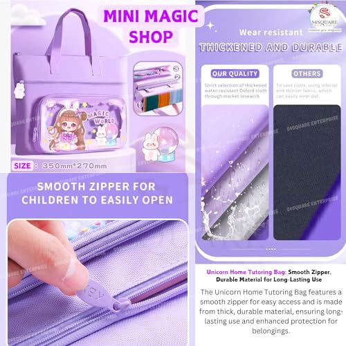 S4SQUARE ENTERPRISE Tote Bags for Women Girls Canvas Cute Tote Bags Fashion Bag Multipurpose Daily Use Tote Bag with Dual Front Pocket - Perfect for Kids Girls & Adult - Image 3