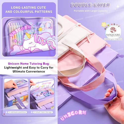 S4SQUARE ENTERPRISE Tote Bags for Women Girls Canvas Cute Tote Bags Fashion Bag Multipurpose Daily Use Tote Bag with Dual Front Pocket - Perfect for Kids Girls & Adult - Image 4