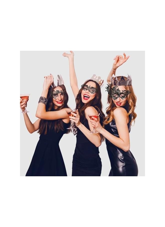 The Bros 5Pcs Masquerade Masks for Women, Multicolor Lace Mascarade Ball Masks for Couples, Mardi Gras Prom Masks for Women Mens for ​Masquerade Venetian Carnival Party Dress Masks  - Image 4