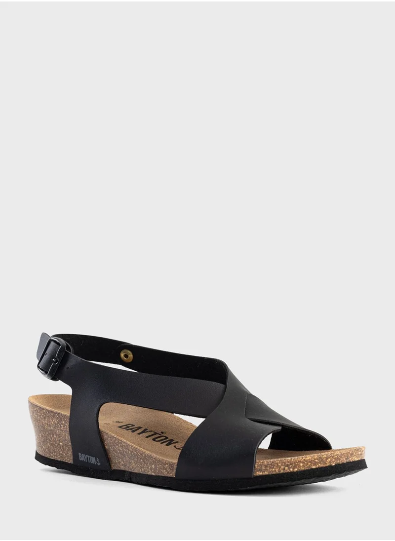 BAYTON Salamanque Multi Strap Wedge Sandals