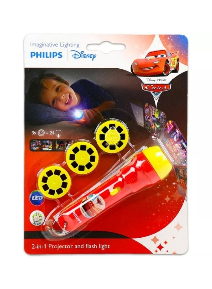 Philips Disney Cars LED Projector Flashlight – 2-in-1 Toy Torch with 24 Images - Image 1