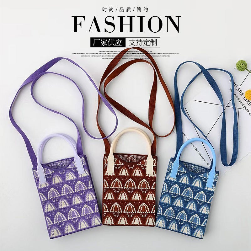 Striped Bag Women'S Casual Student Shoulder Bag Fashion Satchel Shopping Bag Contrasting Color Versatile Tote Bag - Image 2