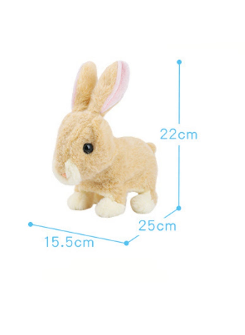 Robot Electronic Brown Rabbit Plush Stuffed Animal Interactive Rabbit Touch Control, Electronic Pet, Robot Toy, Animated Toy Rabbit For Girls Baby - Image 2