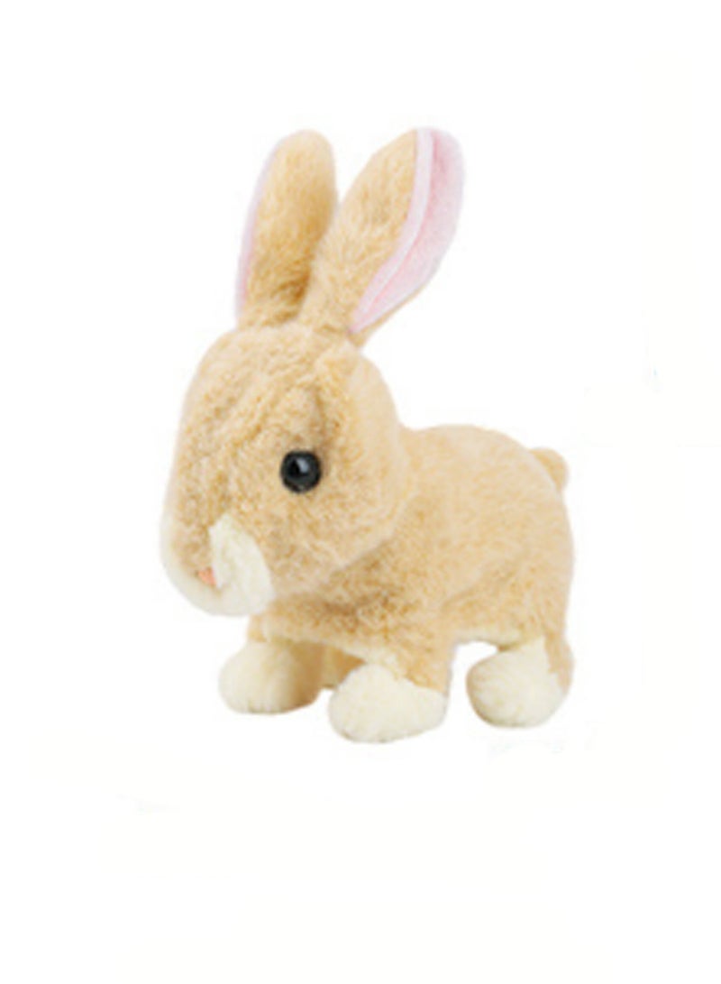 Robot Electronic Brown Rabbit Plush Stuffed Animal Interactive Rabbit Touch Control, Electronic Pet, Robot Toy, Animated Toy Rabbit For Girls Baby - Image 1