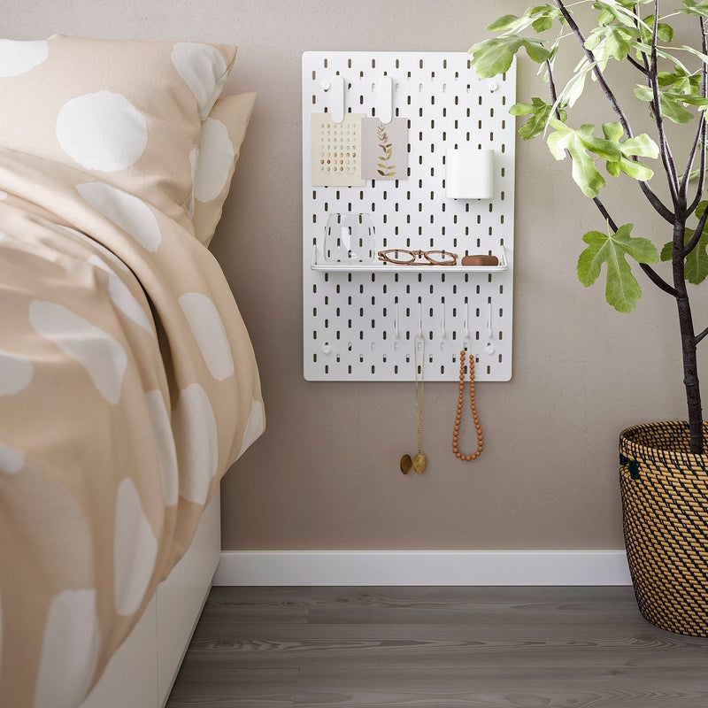 Skadis Pegboard Display Shelf, White Steel, 32 cm - Image 3