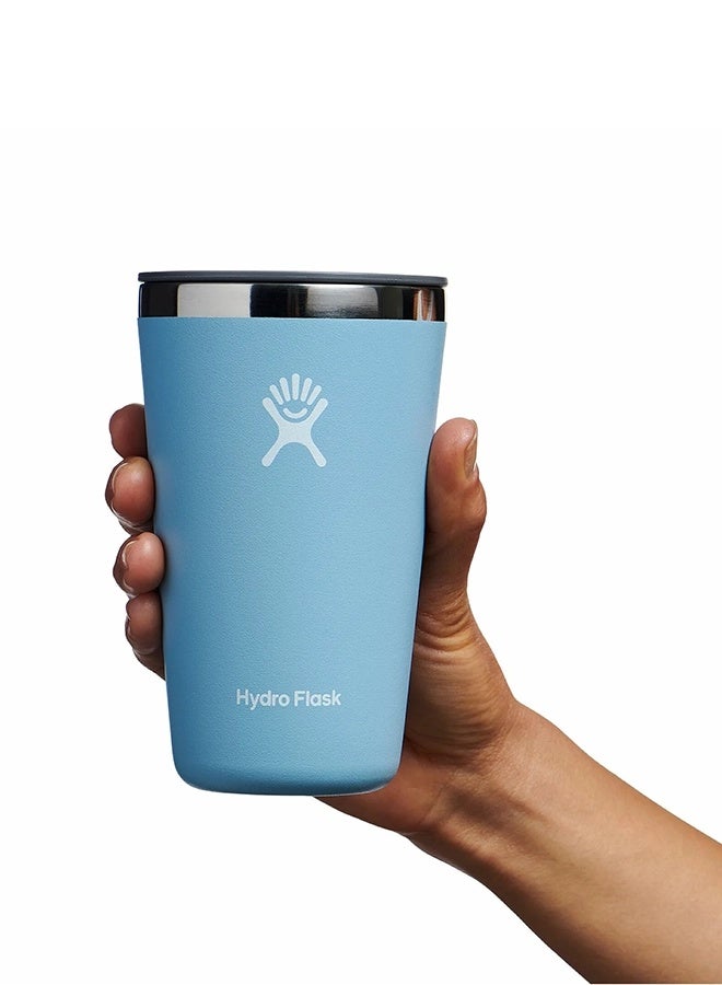 هايدرو فلاسك كوب متعدد الاستخدامات من الفولاذ المقاوم للصدأ سعة 16 أونصة مع غطاء قابل للضغط وخالٍ من مادة BPA - Image 5