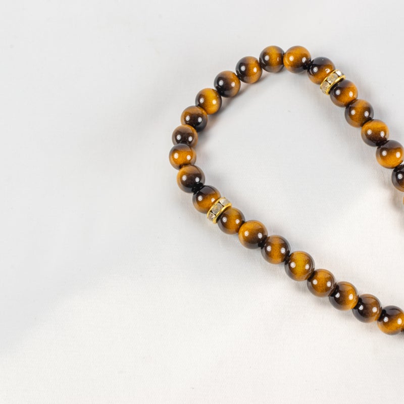 Brown Tiger Eye Stone Prayer Bead of 33 Beads - Image 2