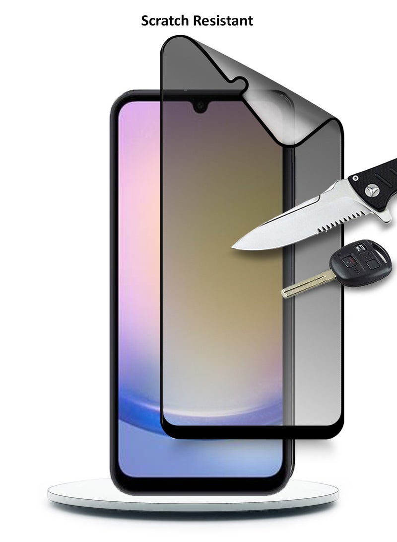 Wtech Samsung Galaxy A25 5G 2023 Privacy Nano Ceramic Full Glue Full Cover Matte Flexible Screen Protector (MSCNMN) - Clear/Black - Image 5