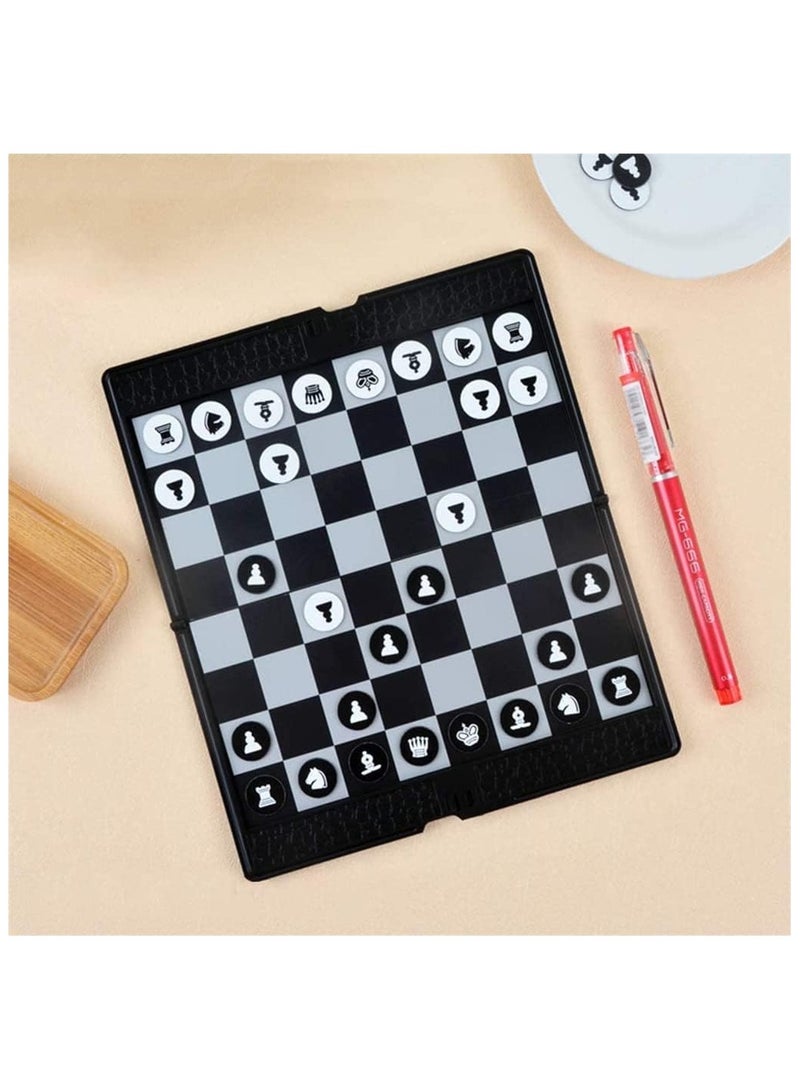 general Chess Set, 7.9 Inch Mini Chess Wallet Set, Magnetic Travel Folding Chess Board Game, Educational Toys for Kids and Adults - Image 2