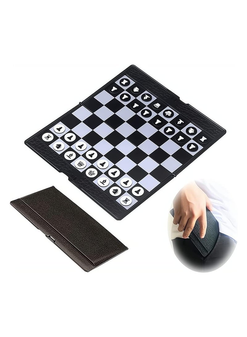 general Chess Set, 7.9 Inch Mini Chess Wallet Set, Magnetic Travel Folding Chess Board Game, Educational Toys for Kids and Adults - Image 1