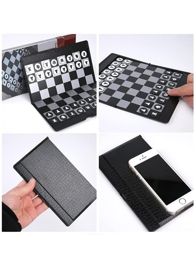 general Chess Set, 7.9 Inch Mini Chess Wallet Set, Magnetic Travel Folding Chess Board Game, Educational Toys for Kids and Adults - Image 5