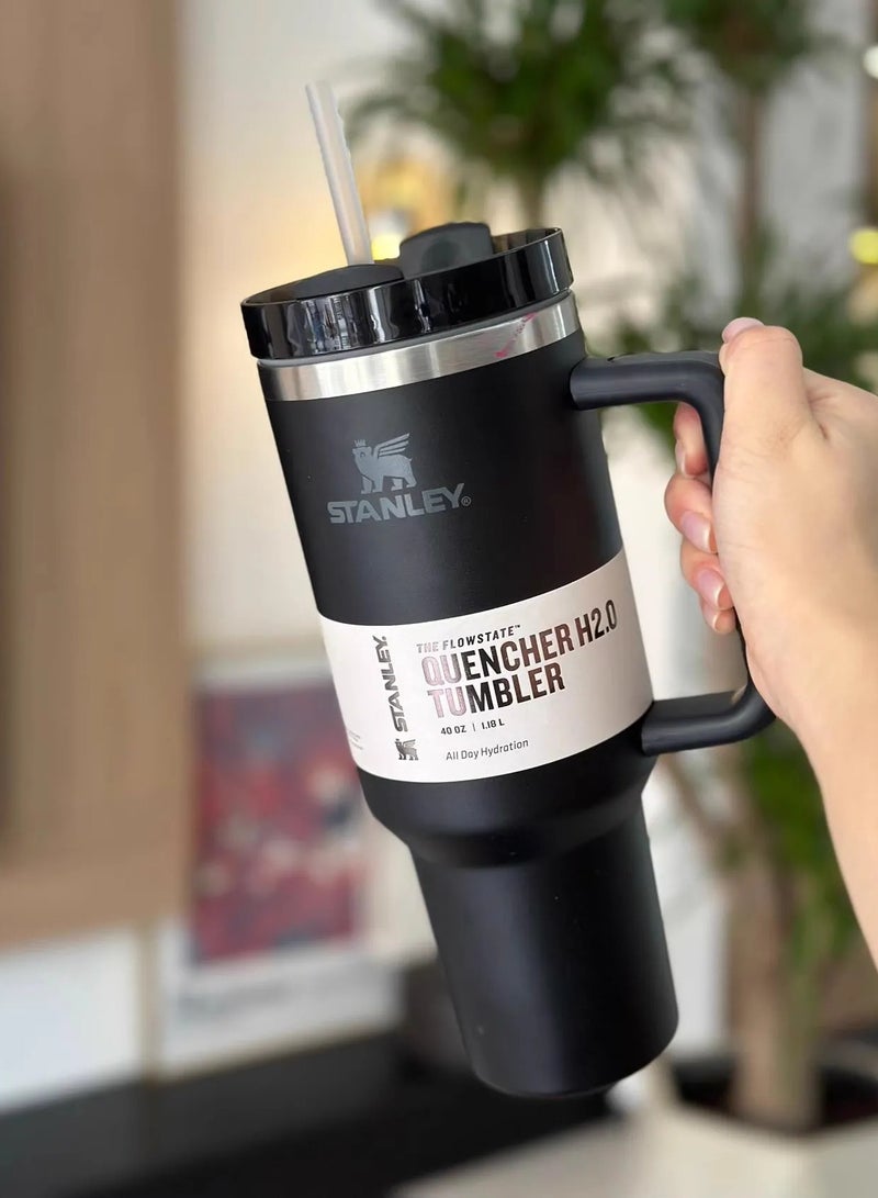 Stanley cup H2.0 Stainless Steel with Lid and Straw for Water Iced Tea,Coffee and Smoothie - Image 1