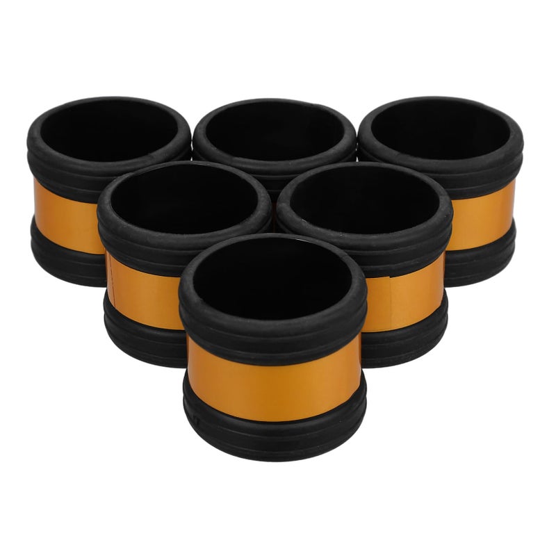 6 Pcs Reflective Scaffolding Rubber Covers Durable Pipe Fittings Enhanced Visibility Secure Fit - Image 2