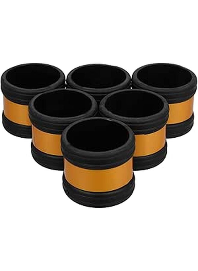 6 Pcs Reflective Scaffolding Rubber Covers Durable Pipe Fittings Enhanced Visibility Secure Fit - Image 1