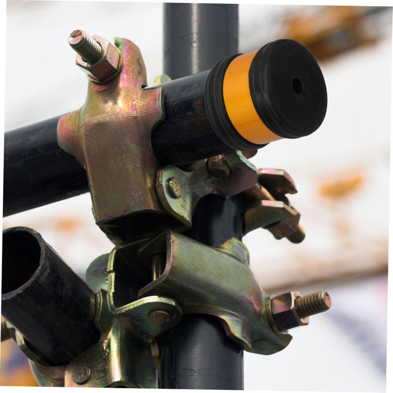 6 Pcs Reflective Scaffolding Rubber Covers Durable Pipe Fittings Enhanced Visibility Secure Fit - Image 5