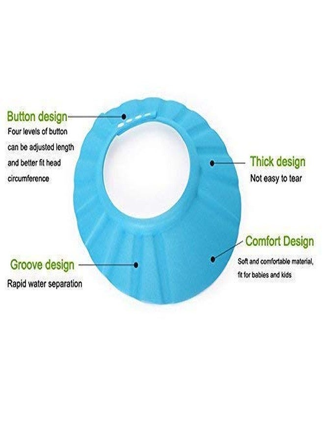 Divik Adjustable Safe Soft Bathing Baby Shower Cap Reusable Waterproof Children Baby Hair Wash Eye Ear Protector Cap (1Pcs) - Image 5