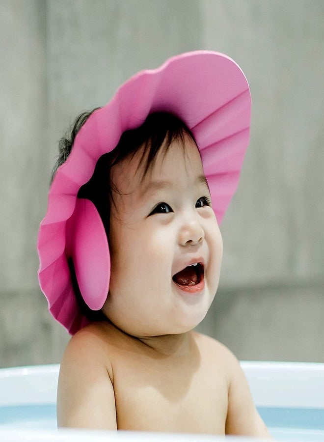 Divik Adjustable Safe Soft Bathing Baby Shower Cap Reusable Waterproof Children Baby Hair Wash Eye Ear Protector Cap (1Pcs) - Image 1