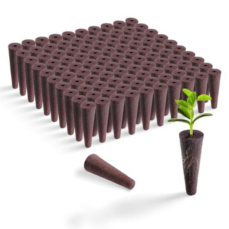 100 PCS Hydroponics Grow Sponges Seed Pods Replacement Root Growth Sponges Compatible With AeroGarden Seedling Starter Kit Refill For Hydroponic Indoor Garden System - Image 1