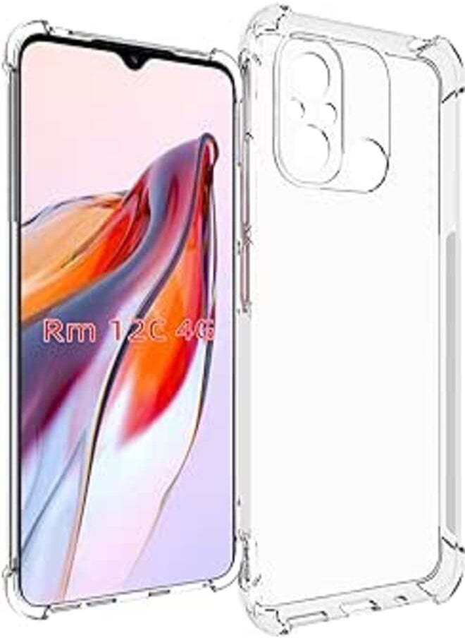 USTIYA - USTIYA Case for Redmi 12C Clear TPU Four Corners Protective Cover Transparent Soft funda - Image 1