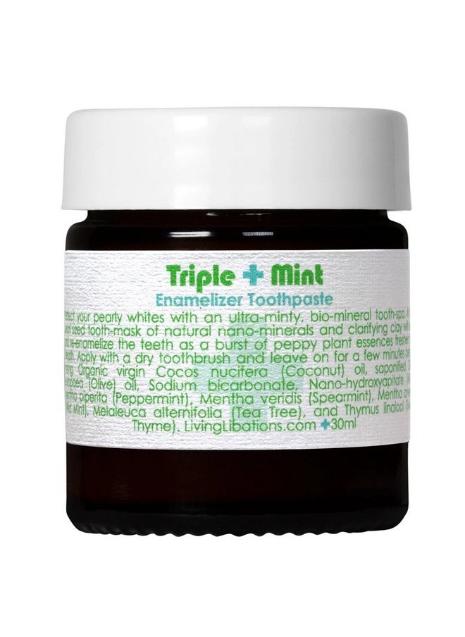 Living Libations Iving Libations Organic Triple Mint Enamelizer Toothpaste ; Natural Wildcrafted Vegan Clean Beauty (1 Oz ; 30 Ml)  - Image 1