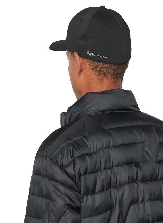 Volcom Men's Full Stone Flexfit Hat, Black - Image 4
