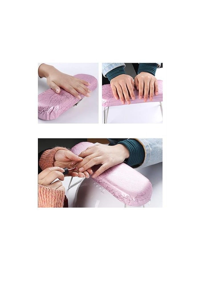 Nail Arm Rest Hand Pillow Arm Rest Cushion with Bracket Professional Nail Rest Cushion Table Desk Station for Nail Salon Technician Use