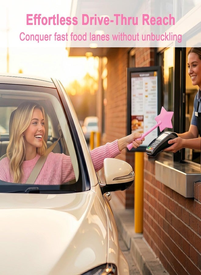 Unijoy Fairy Pay Credit Card Wand - 14.2" Secure Magic Tap to Pay Wand Debit Card Holder - Contactless Payment Gift for Women with Long Nails at Fast Food Drive Thru & Coffee Shops - Image 3