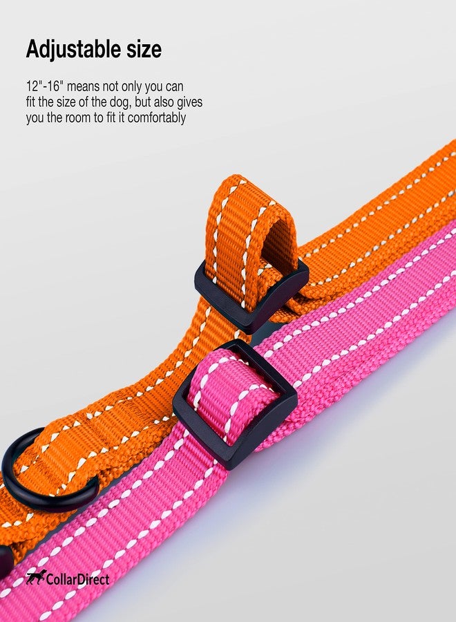 CollarDirect Reflective Dog Collar for a Small, Medium, Large Dog or Puppy with a Quick Release Buckle - Boy and Girl - Nylon Suitable for Swimming (Orange, 12-16 Inch) - Image 5
