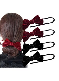 Excefore Bow Hair Bun Maker Kit, 4 PcsElegant Lazy Hair Curler, Crystal Hair Bun, Hairstyle Twist Bun Maker, Elegant Hair Accessories For Women Girls  - Image 1