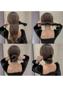 Excefore Bow Hair Bun Maker Kit, 4 PcsElegant Lazy Hair Curler, Crystal Hair Bun, Hairstyle Twist Bun Maker, Elegant Hair Accessories For Women Girls  - Image 5