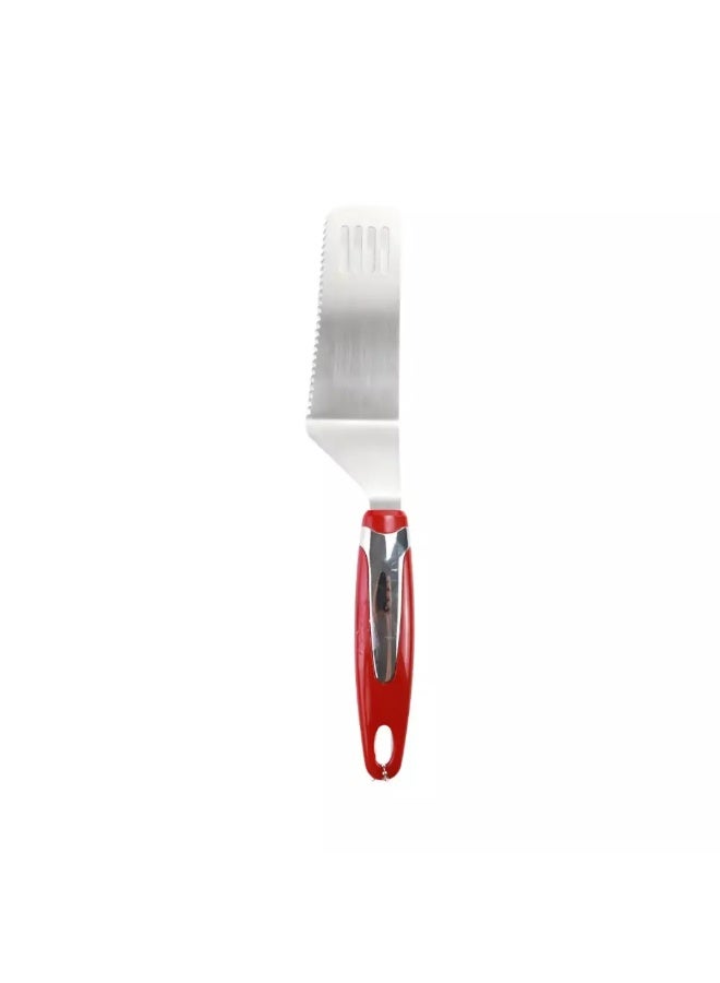 Ascot Pizza Server Cake Pizza Pie Server, Slicer Divider and Pastry Spatula with Serrated Blade, Red - Image 2