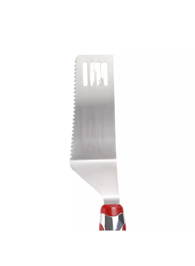 Ascot Pizza Server Cake Pizza Pie Server, Slicer Divider and Pastry Spatula with Serrated Blade, Red - Image 3