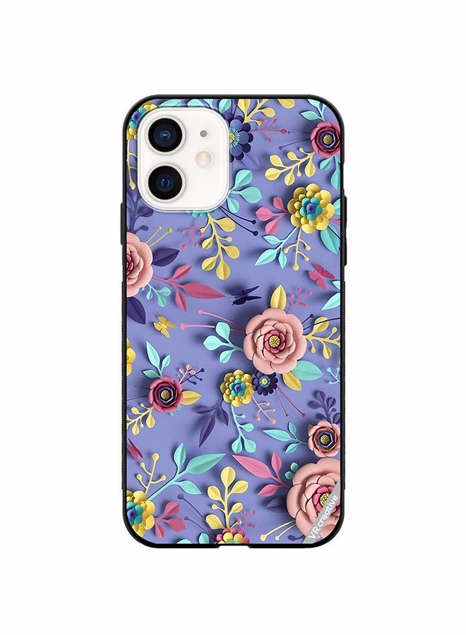 VR CREATIVE غطاء حماية لجهاز آبل آيفون 11 بتصميم زهور متعدد الألوان - Image 1
